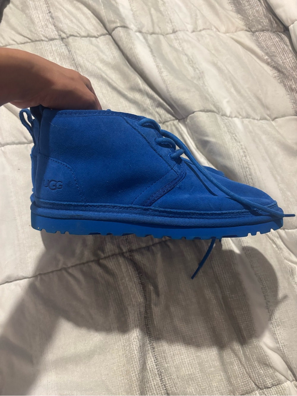 UGG Woman’s Bright Blue Suede Chukka Boot